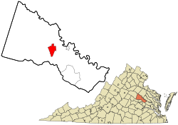 Hanover County Virginia incorporated and unincorporated areas Ashland highlighted